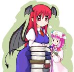 breasts hat head_wings koakuma patchouli_knowledge ribbon ribbons sotto tail touhou wings