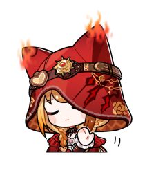  1girl animal_ears argyle_hood arm_warmers artist_request asymmetrical_eyewear belt belt_buckle belt_collar black_choker blonde_hair blush_stickers bow braid brown-framed_eyewear brown_arm_warmers brown_belt buckle burning chibi choker claw_mark cloak closed_eyes closed_mouth collar cropped_torso cross-laced_armwear floral_print flower flower-shaped_eyewear frilled_arm_warmers frilled_cloak frilled_shirt frills frown goggles goggles_on_head gold_buttons hair_bow hair_ornament hair_over_shoulder heart heart-shaped_eyewear heart_hair_ornament hood hood_up hooded_cloak infinity_nikki long_hair low_twin_braids motion_lines nikki_(series) official_art print_cloak red_bow red_cloak rejection ribbon-trimmed_shirt ribbon_trim rose rose_print she_is_wildfire_(infinity_nikki) shirt solo spikes sticker_(medium) transparent_background twin_braids two-sided_hood waving white_shirt wolf_ears yellow_flower yellow_rose 