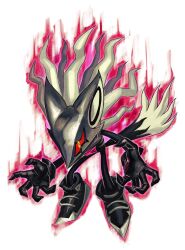  1boy absurdres animal_ears aura black_gloves black_shoes body_fur claws colored_sclera commentary dark_aura english_commentary floating full_body furry furry_male gloves highres infinite_(sonic) kornart male_focus pointy_shoes red_sclera shoes simple_background solo sonic_(series) sonic_forces standing tail white_background yellow_eyes 