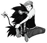  hug kouki_(pokemon) luxray monochrome pokemon 