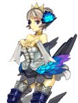  armor armored_dress blue_eyes grey_hair gwendolyn odin_sphere panties ri-man ryman thighhighs underwear white_background 