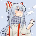  fujiwara_no_mokou kannari lowres scarf snow touhou 