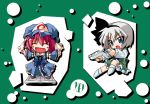  chibi konpaku_youmu kotojima_motoki kotoshima pink_hair saigyouji_yuyuko touhou west_lagoon white_hair 