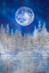  artist_name commentary_request highres moon nature original scenery sunlight tree yasuka_martwork 