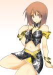  brown_eyes brown_hair cool_&amp;_sexy_(idolmaster) hagiwara_yukiho halter halterneck idolmaster midriff short_hair skirt 