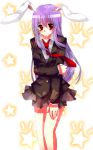  bad_id bunny_ears purple_hair rabbit_ears red_eyes reisen_udongein_inaba touhou tsukioka_tsukiho 