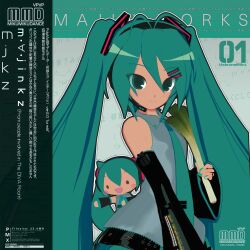  1girl 2channel 3d absurdres animasa_model_(mikumikudance) antenna_hair aqua_eyes aqua_hair aqua_nails aqua_necktie ascii_art bare_shoulders black_sleeves blush bokoboko_ni_shiteyan_yo commentary detached_sleeves emoticon english_commentary english_text food grey_shirt hair_between_eyes hair_ornament hatsune_miku headphones headset highres holding holding_food holding_spring_onion holding_vegetable kaomoji kio_(majin_kz) long_hair looking_at_viewer miku_miku_ni_shite_ageru_(vocaloid) mikumikudance_(medium) necktie shirt skirt sleeveless sleeveless_shirt smile solo spring_onion twintails variant_set vegetable very_long_hair vocaloid 