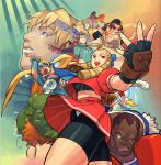  blanka blonde_hair blue_eyes cammy_white capcom cody drill_hair edmond_honda everyone highres juli juni kanzuki_karin kasugano_sakura m_bison rainbow_mika school_uniform serafuku street_fighter street_fighter_zero_iii twintails vega 