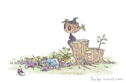  alex_law artist_name corpse flower grass mushroom phantump pokemon pokemon_(creature) red_shoes shoes simple_background sitting unworn_shoes web_address white_background 