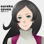  blue_eyes eureka_7 eureka_seven eureka_seven_(series) long_hair mole ray_beams smile solo uto 