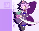  alternate_costume dokuro_(pixiv) parody pink_hair puyopuyo saigyouji_yuyuko style_parody sword touhou weapon 