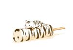  animal chai commentary_request food highres ice_cream on_food original popsicle popsicle_stick signature sitting_on_food striped tiger undersized_animal white_background white_tiger 