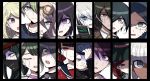  6+boys 6+girls 8takenokonosato8 akamatsu_kaede amami_rantarou bangs black_hair blonde_hair blue_hair chabashira_tenko crying dangan_ronpa dark_skin everyone eyebrows_visible_through_hair glasses goggles goggles_on_head gokuhara_gonta hair_ornament harukawa_maki hat highres hoshi_ryouma iruma_miu keebo mask momota_kaito multiple_boys multiple_girls musical_note_hair_ornament new_dangan_ronpa_v3 open_mouth ouma_kokichi purple_hair redhead saihara_shuuichi shaded_face shinguuji_korekiyo shirogane_tsumugi tears toujou_kirumi upper_body white_hair witch_hat yonaga_angie yumeno_himiko 