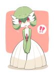 !! blush commentary_request full_body gardevoir gen_3_pokemon hands_together head_tilt heart highres ino_(tellu0120) looking_at_viewer pokemon pokemon_(creature) red_eyes solo standing sweat 