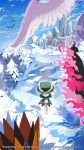  bare_tree building calyrex clouds corvisquire dated day galarian_articuno galarian_form galarian_moltres galarian_zapdos gen_8_pokemon highres legendary_pokemon no_humans official_art outdoors pokemon pokemon_(creature) rookidee sky snow stairs tree watermark 