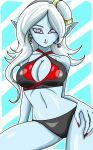  1girl bikini demon_girl dragon_ball large_breasts towa_(dragon_ball) white_hair 