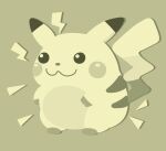  :3 closed_mouth commentary_request full_body gen_1_pokemon lightning_bolt looking_to_the_side monochrome no_humans notice_lines pikachu pokemon pokemon_(creature) pokemon_rgby_(style) rizu_(rizunm) solo standing twitter_username 