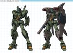  character_name gundam gundam_tekketsu_no_orphans gundam_unicorn gunpla highres looking_down mecha missile_pod multiple_views open_hands parody pinguinkotak radio_antenna redesign stark_jegan style_parody variations visor 