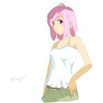  belt pink_eyes pink_hair sanbanme skirt super_robot_wars tank_top tis 