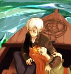  ato bad_id boat brown_hair craft_lawrence holo lap_pillow long_hair puranaria spice_and_wolf 