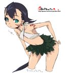  bent_over black_hair flat_chest leaf leaves oekaki onija_taro onija_tarou original short_hair tattoo 