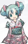  blue_hair double_bun double_buns haiiro hatsune_miku headset japanese_clothes jpeg_artifacts kimono vocaloid young yukata 