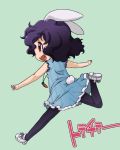  animal_ears bad_id bunny_ears bunny_tail contemporary inaba_tewi pantyhose purple_hair rabbit_ears red_eyes tail touhou unipo 