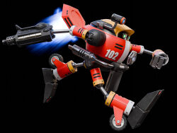  3d arm_cannon black_background clenched_hand clenched_hands commentary e-102_gamma english_commentary firing gatling_gun green_eyes gun highres holding holding_gun holding_weapon humanoid_robot looking_ahead looking_at_viewer mecha missbiancaart no_humans non-humanoid_robot open_hand protected_link reflection robot running science_fiction shoulder_cannon simple_background solo sonic_(series) sonic_adventure standing thrusters walker_(robot) weapon wheel 