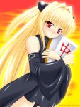  blonde_hair blush detached_sleeves dress golden_darkness konjiki_no_yami long_hair mahjong red_eyes to_love-ru toloveru twintails yaoyorozu-kobo 