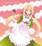  blonde_hair chocolate drill_hair koto_(colorcube) koto_(pixiv23906) long_hair melona_(koto) open_mouth original red_eyes smile twin_drills valentine whisk 