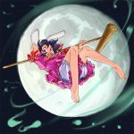  bloomers bunny_ears feet full_moon hammer inaba_tewi jewelry mallet moon necklace note-takahashi rabbit_ears short_hair touhou 