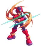  nakayama_tooru official_art rockman rockman_zero tonfa weapon zero zero_(rockman) 