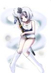  charm_(object) fujisaki_hikari ghost katana konapku_youmu konpaku_youmu konpaku_youmu_(ghost) myon name_tag one-piece_swimsuit saigyouji_yuyuko school_swimsuit sheath sheathed swimsuit sword touhou weapon 