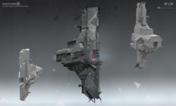  3d caldari_state_(eve_online) capital_ship_(eve_online) carrier carrier_(eve_online) commentary company_logo company_name concept_art copyright_logo copyright_name dated droneboat_(eve_online) english_text eve_online glowing gradient_background grey_background grey_theme highres ishukone_corporation_(eve_online) kwibl logo multiple_views official_art radio_antenna realistic science_fiction spacecraft support_ship_(eve_online) thrusters vehicle_focus 