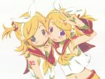  blonde_hair blue_eyes hair_ornament hair_ribbon hair_ribbons hairclip headphones highres kagamine_rin makinon_tm mtnonikam ribbon ribbons short_hair vocaloid 