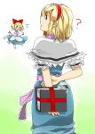  alice_margatroid arms_behind_back bad_id blonde_hair book doll from_behind nugaa photo_(object) touhou 