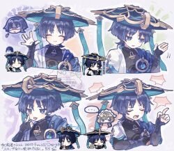 ... 1boy 1girl :p akanbe armor black_bodysuit black_bridal_gauntlets black_hair blue_cape blue_eyes blue_gem blue_hat blue_kimono blue_sleeves blunt_ends blush bodysuit bridal_gauntlets bright_pupils brown_hair cape choppy_bangs closed_eyes closed_mouth cropped_torso derivative_work disembodied_head eyelid_pull eyeliner facing_to_the_side facing_viewer false_smile finger_to_eye gem genshin_impact gold gold_ring gurumin_(gurruguru) half-closed_eyes hand_up hat index_finger_raised japanese_armor japanese_clothes jingasa jitome juban kimono kote kurokote layered_sleeves looking_to_the_side makeup mandarin_collar middle_ring multiple_expressions notice_lines official_art_inset open_clothes open_hand open_kimono open_mouth parted_bangs raised_eyebrow red_eyeliner reference_inset sandrone_(genshin_impact) scaramouche_(genshin_impact) shaded_face short_hair short_hair_with_long_locks short_sleeves shoulder_peek side_cape sidelocks smile split_mouth spoken_ellipsis tongue tongue_out translation_request tsurime twitter_username violet_eyes vision_(genshin_impact) wanderer_(genshin_impact) watermark white_kimono white_pupils white_sleeves 