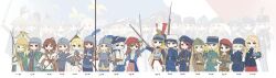  122nd_infantry_regiment_(france) 501st_combat_tank_regiment_(france) 6+girls absurdres adrian_helmet ahoge aiguillette ammunition_pouch amphora antique_firearm aqua_eyes arm_up armor arrow_(projectile) ascot assault_rifle aviator_sunglasses backpack badge bag baldric banner bascinet battle_of_france battle_standard bayonet bearskin_cap bedroll belt belt_around_waist belt_pouch beret binoculars bird bird_hat_ornament bird_ornament black_bow black_gloves blonde_hair blue_cloak blue_coat blue_eyes blue_feathers blue_garter blue_hair blue_hat blue_jacket blue_jumpsuit blue_pants blue_ribbon blue_sash blue_sleeves blue_surcoat bolt_action boots bow bracer braid braided_ponytail braided_twintails breast_pocket breastplate bronze bronze_armor bronze_headwear brooch brown_belt brown_coat brown_eyes brown_gloves brown_hair brown_pants bulletproof_vest bullpup burgonet buttons camouflage camouflage_jacket camouflage_pants cape caplock cargo_pants carolingian_empire cavalry cavalry_helmet celtic chainmail character_name chasseurs_alpins chauchat checkered_cape checkered_clothes chest_rig chevron_(symbol) clasp cloak closed_mouth coat coat_of_arms cockade coif cold_war collar combat_helmet cowboy_shot crest cross cross_necklace crossbow cuirass cup_hilt dagger dated double-breasted eagle emblem english_text epaulettes expressionless face_shield famas feathered_helmet feathered_wings feathers feet_out_of_frame firelock first_french_empire first_indochina_war flag fleur-de-lis flintlock flower_brooch fr_f2 france franco-prussian_war french_army french_flag french_foreign_legion french_revolution frown full_armor full_body furrowed_brow gambeson gaul gauntlets gendarmerie_nationale gign glaive_(polearm) gloves gold_buttons greaves green_cape green_eyes green_pants green_shirt green_trim grenadier_guards grey_coat grey_feathers grey_hair grey_jacket grey_scarf group_picture guard gun h&amp;k_hk416 hair_ribbon hand_on_own_hip hand_up handgun hat hat_bow hat_feather hat_ornament hauberk helmet heraldry highres holding holding_behind_back holding_binoculars holding_flag holding_gun holding_jug holding_polearm holding_shield holding_sword holding_unworn_clothes holding_unworn_hat holding_unworn_helmet holding_weapon holding_weapon_behind_back holster hunting_horn jacket jewelry jumpsuit kepi knife knight knights_templar lance lebel_model_1886 leochan1202 long_coat long_hair long_sleeves looking_at_viewer looking_to_the_side looking_up low_twintails manurhin_mr73 mas-36 mat-49 medieval medium_hair messy_hair military_combat_uniform military_hat military_rank_insignia military_uniform morion multiple_girls musket musketeer napoleonic_wars neckerchief necklace number_print one_eye_closed open_mouth original ornate_helmet overcoat pants paratrooper patch pauldrons phrygian_cap pike_(weapon) pink_hair plate_armor plume pocket polearm police police_uniform pouch powder_flask quiver rags rapier red_belt red_cape red_cross red_eyes red_feathers red_hair red_ribbon red_sash red_skirt revolver ribbon rifle roman_empire sabaton sallet sash scale_armor scarf serious seven_years'_war shadow shako_cap sheath shield shirt short_hair short_sleeves shoulder_armor shoulder_patch shoulder_strap simple_background skirt sleeve_cuffs smile soldier solo spangenhelm spear spurs standing strap striped_sleeves submachine_gun sunglasses surcoat suspenders sword sword_hilt tabard tassets thigh_pouch thompson_submachine_gun torc tricorne tunic twintails two-barred_cross two-handed unworn_hat unworn_headwear unworn_helmet upper_body vest violet_eyes war_banner wavy_hair weapon white_background white_bow white_cape white_collar white_feathers white_gloves white_pants white_scarf white_shirt white_tunic white_vest winged_sword wings world_war_i world_war_ii yellow-framed_eyewear yellow_eyes yellow_feathers yellow_shirt 