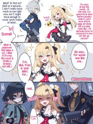 animal_ears brothers cissia_(zenless_zone_zero) jane_doe_(zenless_zone_zero) long_hair looking_at_another medium_hair multiple_boys multiple_girls seth_lowell severian_lowell siblings zenless_zone_zero