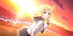  blonde_hair blush love_live!_school_idol_festival_all_stars ohara_mari school_uniform short_hair smile yellow_eyes 