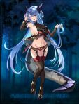 1girl breasts copyright_request demon_girl dragon_newt gakuon_(gakuto) large_breasts official_art succubus tail