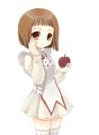  apple apples food fruit holding holding_fruit my-otome thigh-highs thighhighs yakisake 