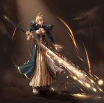  fate/stay_night fate_(series) juun saber sparkle sparks sword weapon 