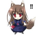  animated animated_gif brown_hair chibi chimaro fang gif heart holo long_hair lowres red_eyes spice_and_wolf tail wolf_ears 