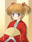  folding_fan hinako hinako_(sister_princess) japanese_clothes kimono masakichi_(crossroad) sister_princess twintails 