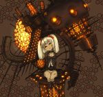  bottomless doll glowing glowing_eyes no_panties original robot robot_girl science_fiction scifi twintails 