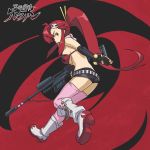  bikini bikini_top boots gun long_hair looking_back ponytail red_hair redhead rifle swimsuit tengen_toppa_gurren_lagann thigh-highs thighhighs usatarou weapon yoko_littner yoko_ritona 