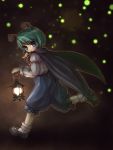  blue_eyes cape fireflies green_hair lantern sankuma touhou wriggle_nightbug 
