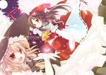  hakurei_reimu hat japanese_clothes kirisame_marisa long_hair miko ribbon ribbons touhou 