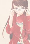  brown_hair glasses inuburo jacket long_hair 